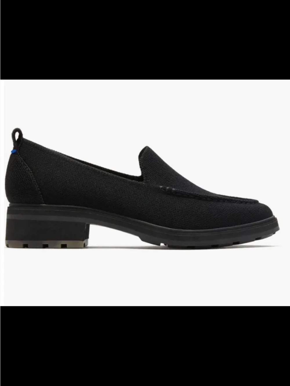NEW Rothys Lug Loafer Women’s Size 8.5 Merino Wool Round Toe Onyx Black New
